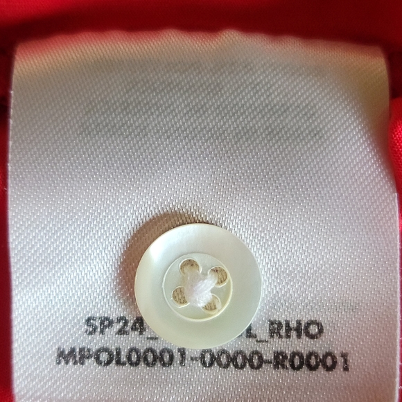 Rhoback Size Medium Vibrant Red Polo Shirt Like New - Picture 7 of 7